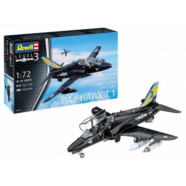 KIT PARA MONTAR REVELL AVIÃO BAE HAWK T.1 1/72 90 PEÇAS REV 04970